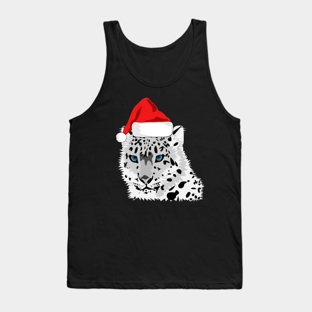 Snow Leopard Christmas Gift Tank Top by othmane4